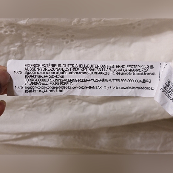 Zara Openwork Embroidered Dress in Oyster White - Picture 9 of 9